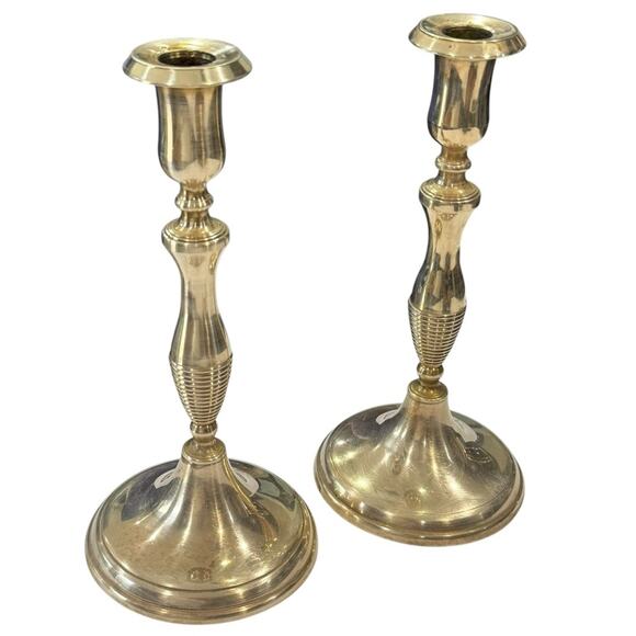 Heavy brass  Candlestick Holders 9.5” - Picture 7 of 7